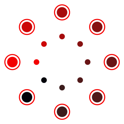 3 shade circle balls icon