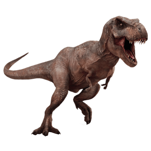 Sitting dinosaur open mouth brown colour transparent free download