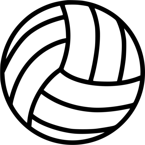 Volleyball PNG Outline Image Free Download