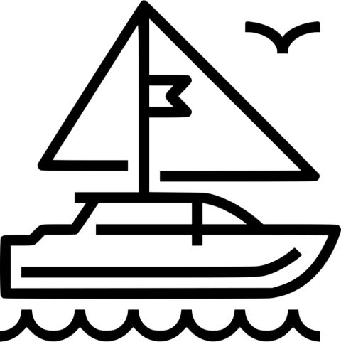 Silhouette Yacht Icon PNG Hd Background