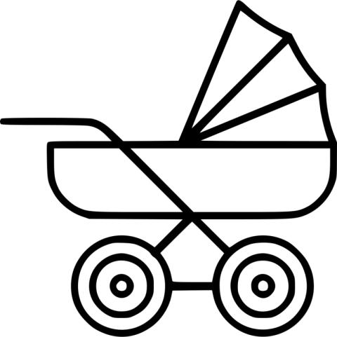 Stroller PNG utline Free Download