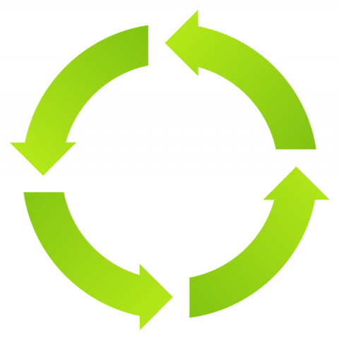 Circle arrow ecological icon vector graphic design