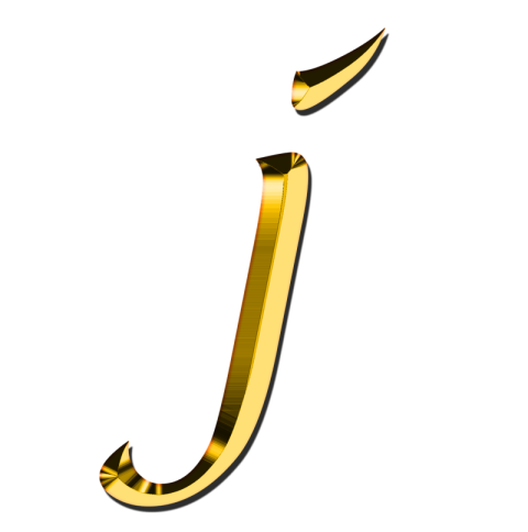 Small J Letter PNG Template Image