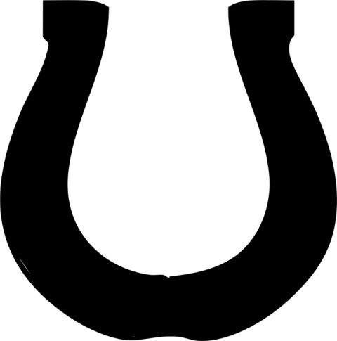 Black Horseshoe PNG Image on White Background