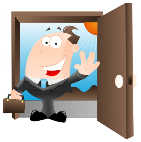 Cartoon Business Man Coming Home Characters,  Free Vector  & Royalty PNG Image , Transparent Background Business Man PNG Photo
