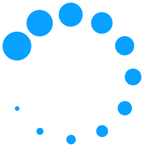 Loding circle icon blue colour vector graphic design