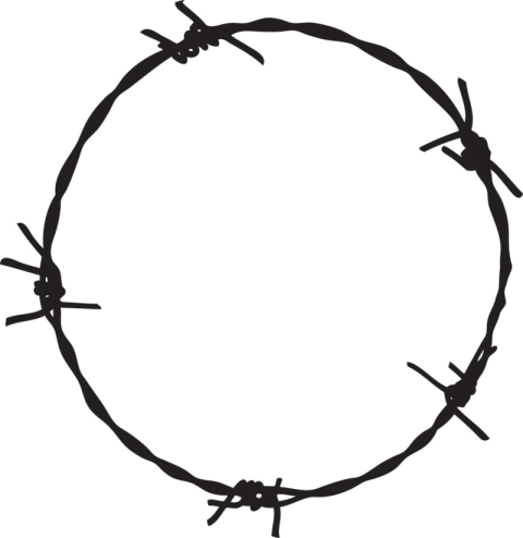 Black Barbwire PNG Circle Art Free Download