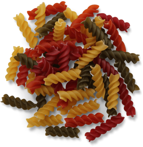 Pile Of Pasta,Pasta Girandole,Uncooked Yellow,Orange,Green And Red Curly Pasta,Food Pasta,HD Photo Free Download PNG Image,Transparent Background