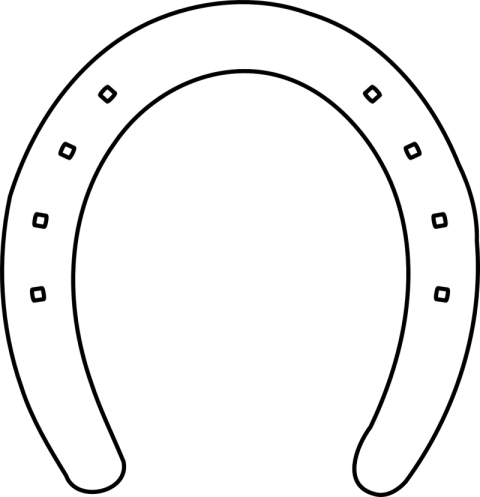 White Horseshoe PNG Art Free Download