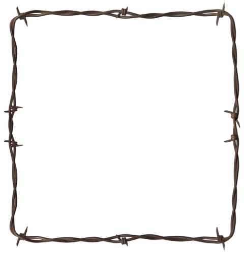 Square on Barbwire PNG Wall frame Free Download