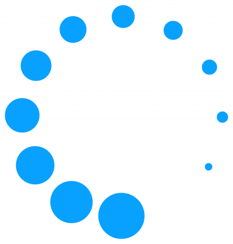 Loading circle icon vector graphic design blue colour