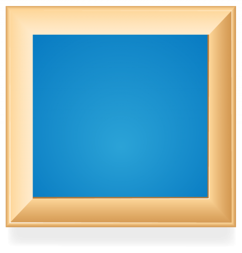 Blue photo frame vector graphic design