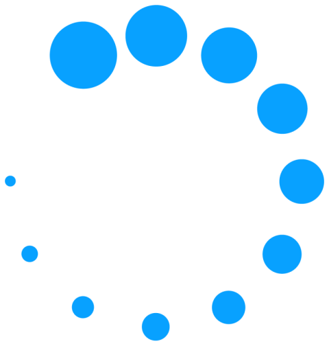 Loding circle icon blue colour vector graphic design