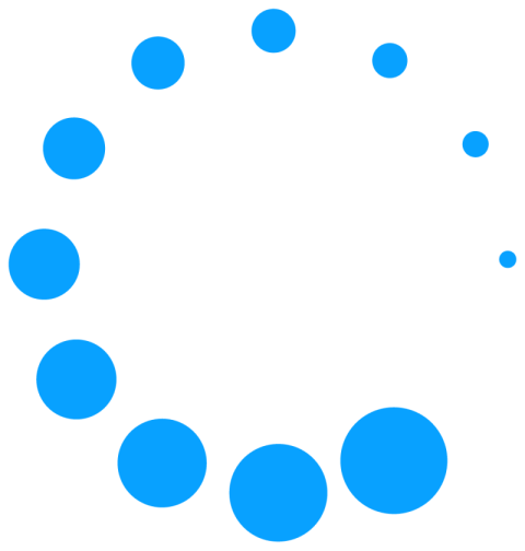 Circle blue colour loading icon vector graphic