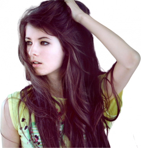 Beautiful girl brown eyes with open hairs free png