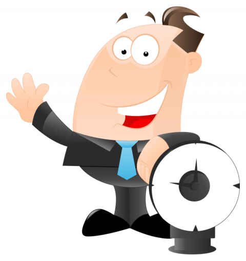 Premium Vector | Business man with clock Set Illustration , Free Vector & Royalty Cartoon Character PNG Picture