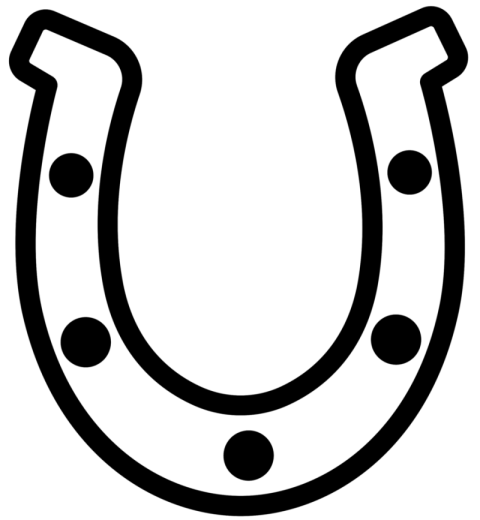 Colorless Horseshoe PNG Drawn Free Download