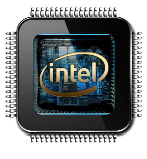 Intel CPU Processor PNG Picture On White Background