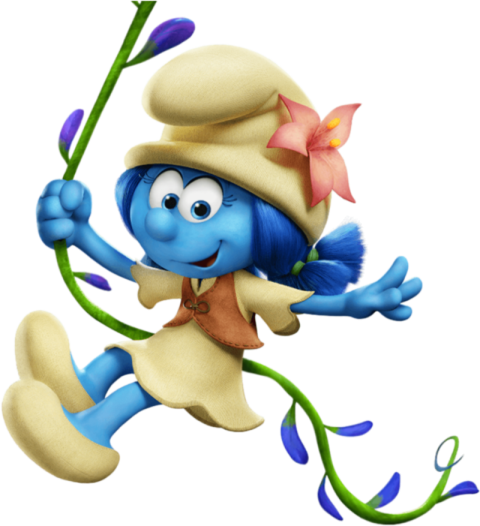 The Smurfs Blossom Playing Image PNG Free Transparent Background