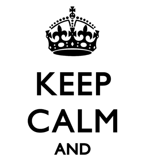 Keep Calm PNG Motivational Poster Free Photo