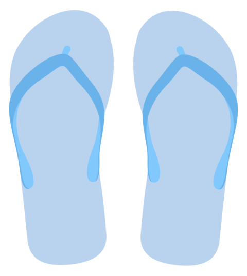 Blue Foot Wear Vector Art Stock Flip Flop Sandal Images PNG with Transparent Background