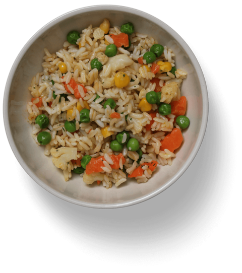 Vegetables White Rice In White Bowl ,Rice With Peas,carrots and Corns Mix Vegetables,Hd Rice Photo Free Download PNG Image,Transparent Background