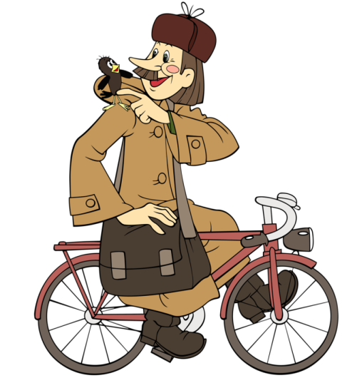 Postman with Cycle PNG Image