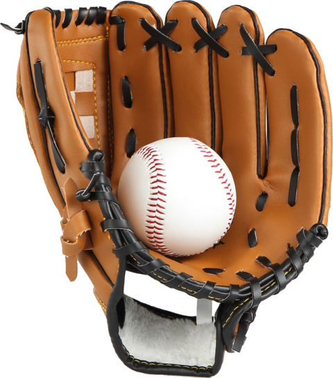 Clipart Glove with Ball Baseball game Tool PNG