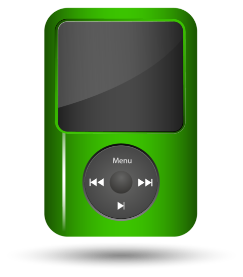 Music player vector graphic design