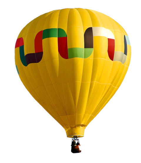 Yellow Air Balloon PNG Image Free Download