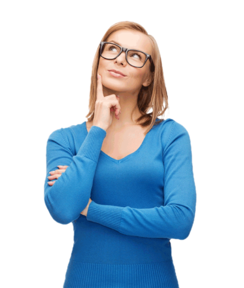 Thinking Woman, Creative Concept PNG Image Free Download