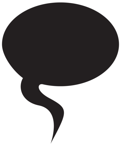 Simple Black Art Comic Speech Bubble Royalty Free Vector PNG Image illustration Icon with Transparent Background Free Download