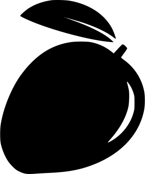 Black Mango Icon PNG Free Transparent Vector Art Picture PNG Download