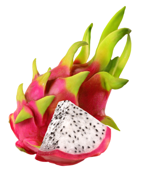 Transparent Dargon Fruit With Delicious Triangle Piece PNG Photo Free Download