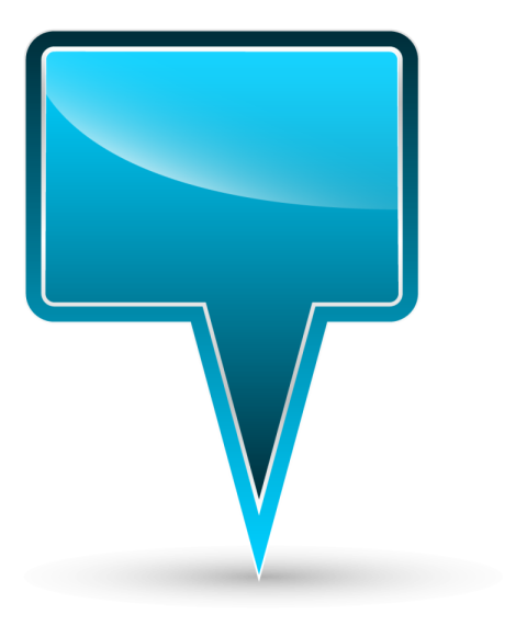 Navigation icon blue colour vector graphic design