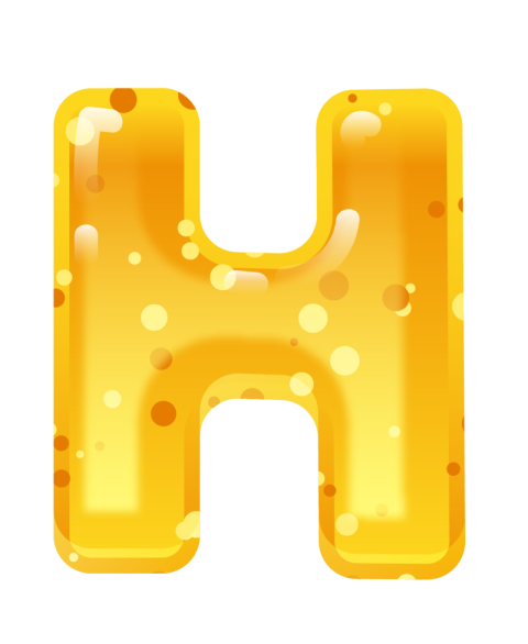 Yellow Balloon On H Letter PNG Free Download