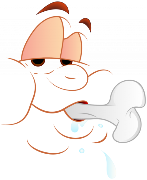 Cartoon Eating Face , Meat Eating Face Stock Expression & Vector Face , Illustration - Transparent Background