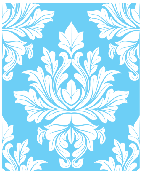 Blue & White Vector Beautiful Damask Pattern Royal Pattern Stock Vector & Royalty Free PNG Image Free Download