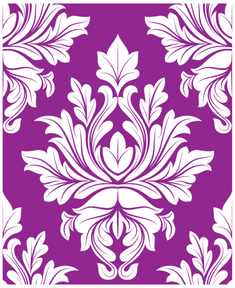 Purple & White Vector Beautiful Damask Pattern Royal Pattern Stock Vector & Royalty Free PNG Image Free Download