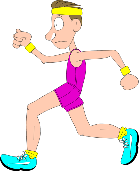 Running Cartoon PNG Sticker Free Download