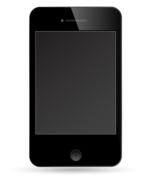 Mobile phone black colour vector graphic design