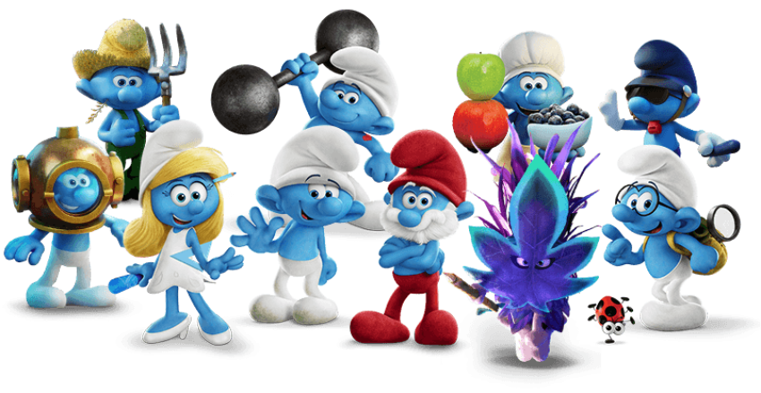 Smurfs PNG Smurfs Clipart Instant Download Free Isolated Charcters