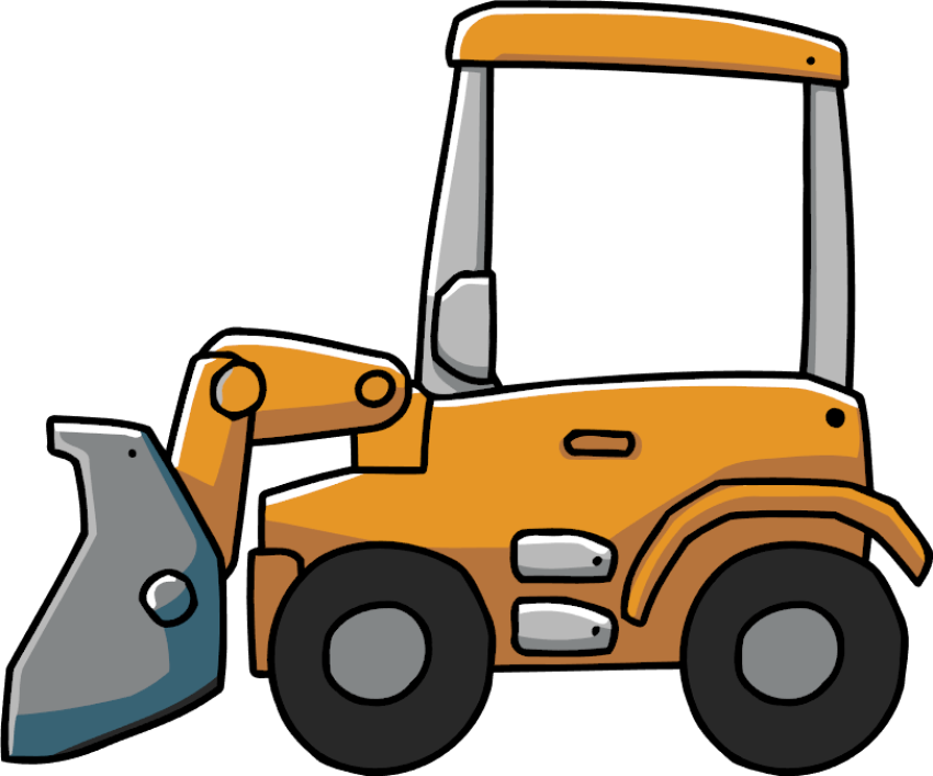 Clipart Cartoon Bulldozer PNG image