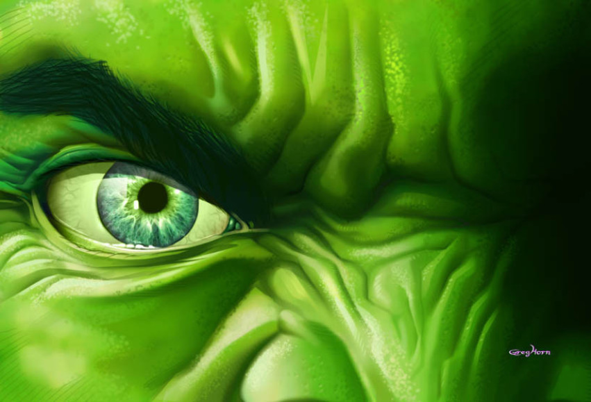 Green hulk face impression free download transparent background