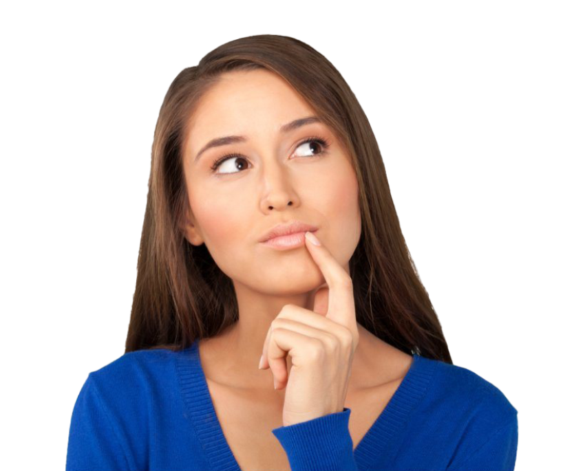 Thinking Woman Face PNG Free Picture Download