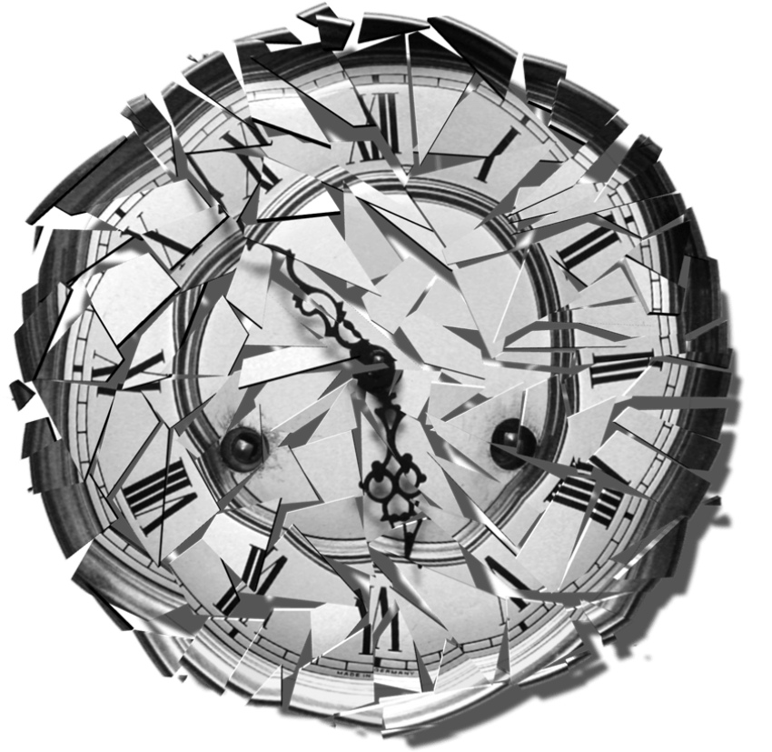 Futuristic Wall Clock PNG Template Image