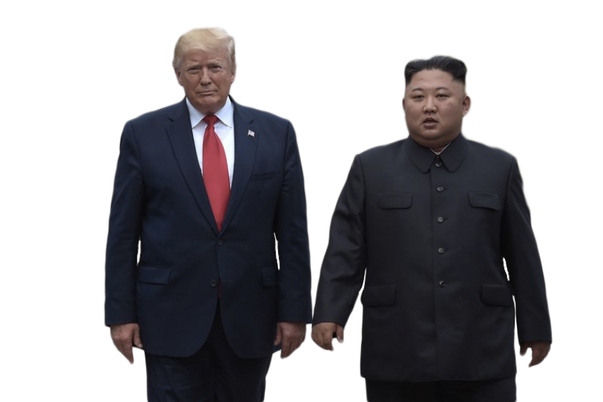 Kim Jong Un with Donald Trump PNG Photo