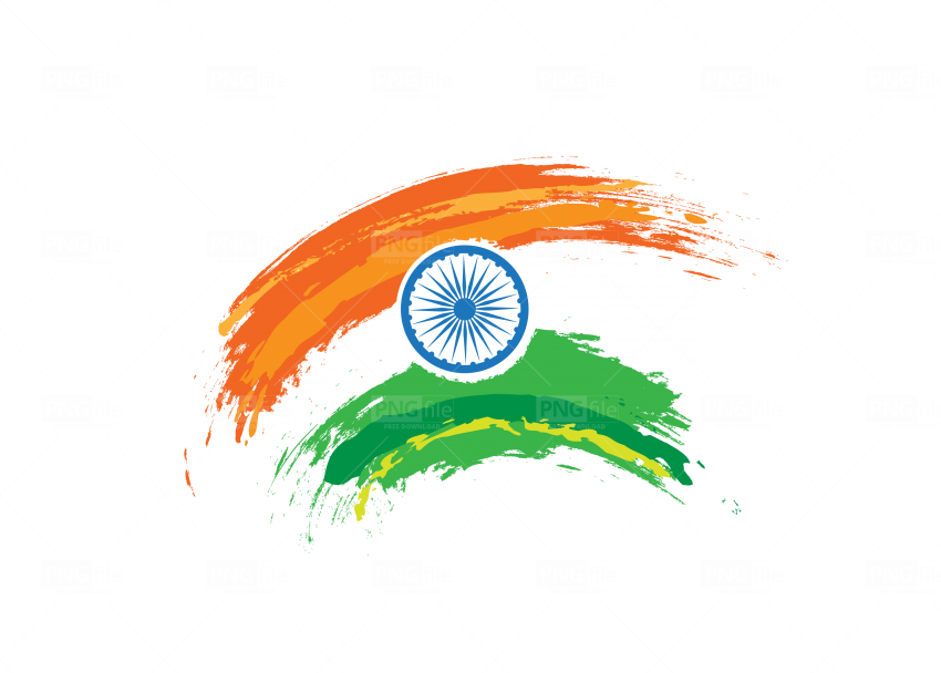 HD hand Art Of India Flag PNG Image Free Photo