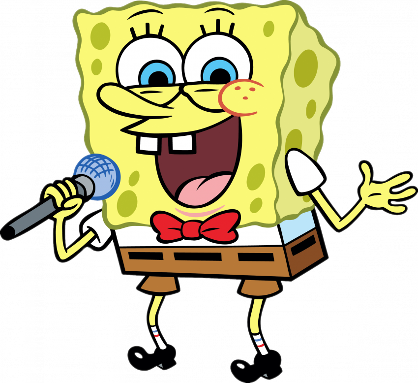 Singing Spongebob PNG image with Transparent background