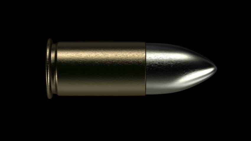 Pistol bullet two tone colour black background png free download